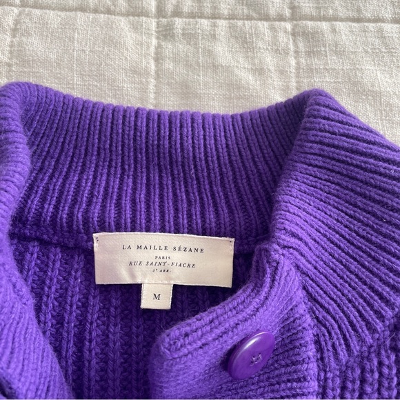 Sezane Lucas Jumper in Ultra Violet Purple - Picture 4 of 11